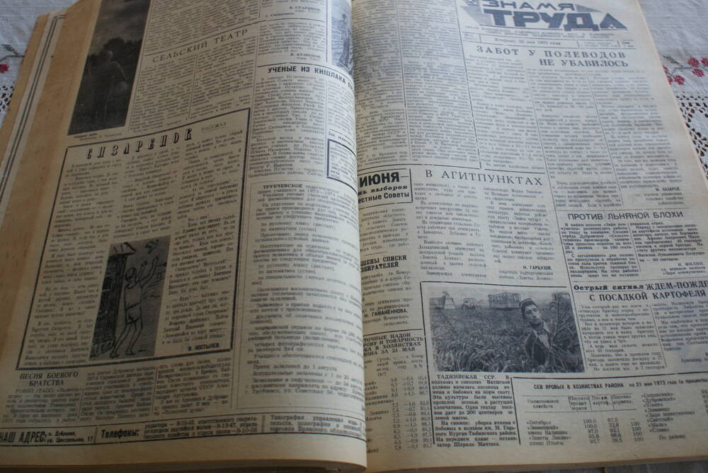 Подшивка газеты Знамя труда за 1973г.