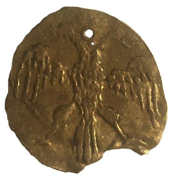 Монета наградная. Русское централизованное государство. Алексей Михайлович (1645-1676), золотой в половину угорского