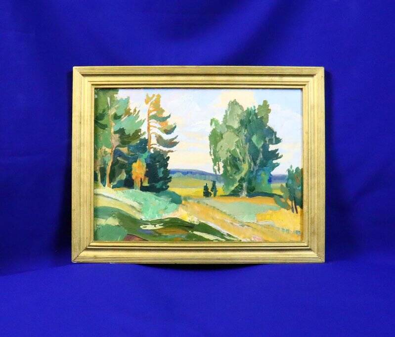 Картина «Пейзаж», из Коллекции картин (живопись, графика, рисунок) художника г. Чистополя Самойлова П.Е. 1980-90-е гг.