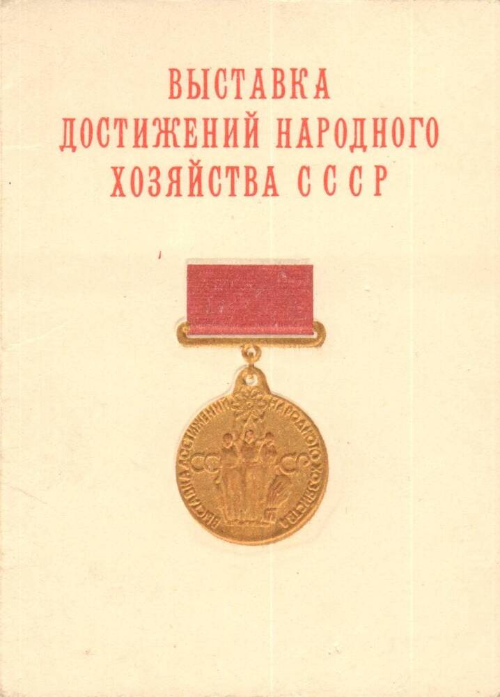 Удостоверение Мальцева Виталия Константиновича к медали ВДНХ СССР № 21399
