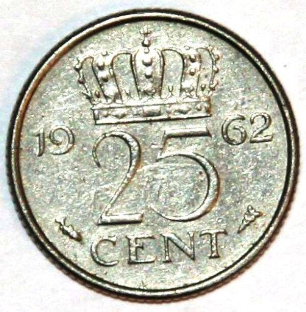 Монета номиналом 25 центов (cent)