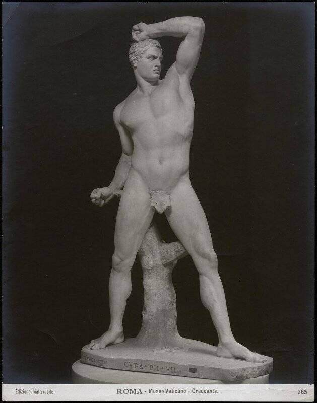 Канова, Антонио. Статуя атлета Кревга из Ватиканского музея в Риме.