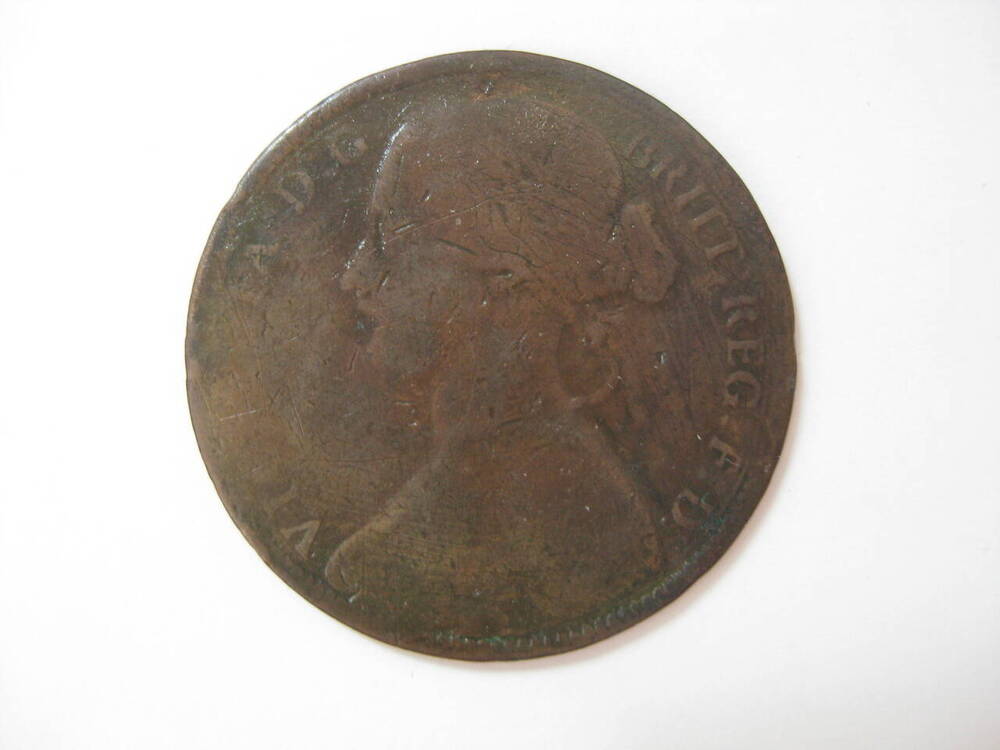 Монета. Великобритания. 1 пенни. 1862 г.