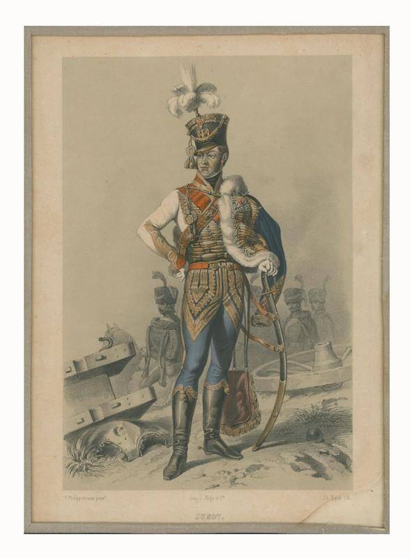 Литография цветная Портрет генерала Жюно.