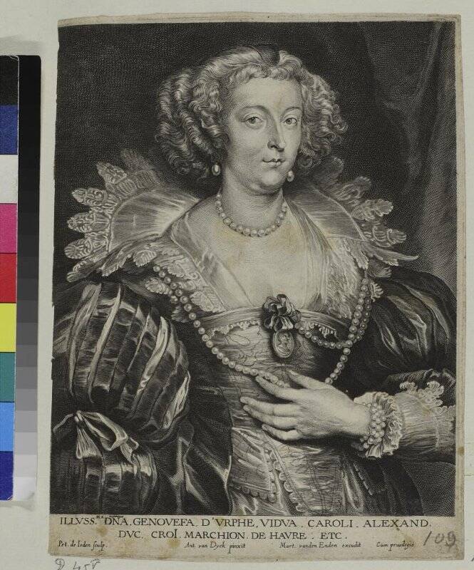 Женевьева д'Юрфе, герцогиня де Круа (1595-1656), гравюра