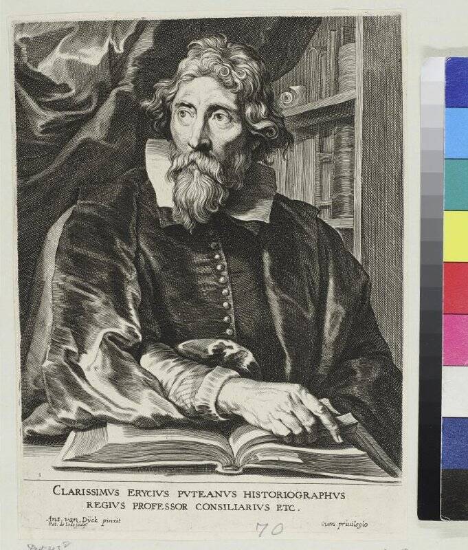 Эрициус Путеанус (1574-1646), филолог и историк, гравюра