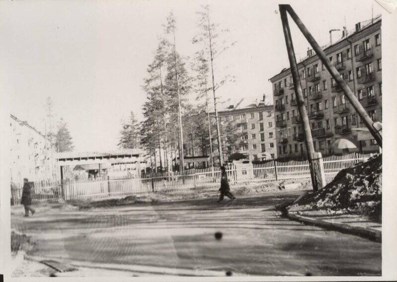 Фотография. Жилые кварталы в северной части г. Соликамска. Улица Матросова. 1967 г.