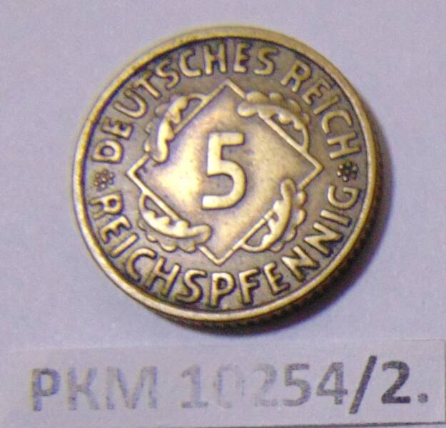 Монета: «5 PFENNIG».