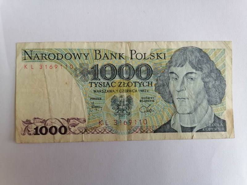 Билет народного банка Польши. 1000 злотых