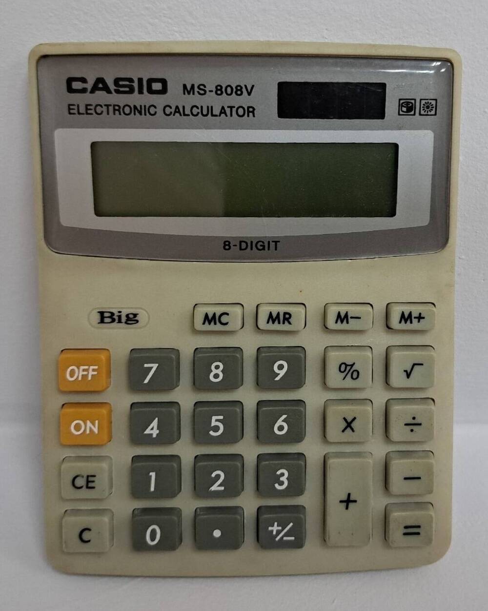 Калькулятор CASIO MS-808V. ELECTRONIC CALCULATOR.