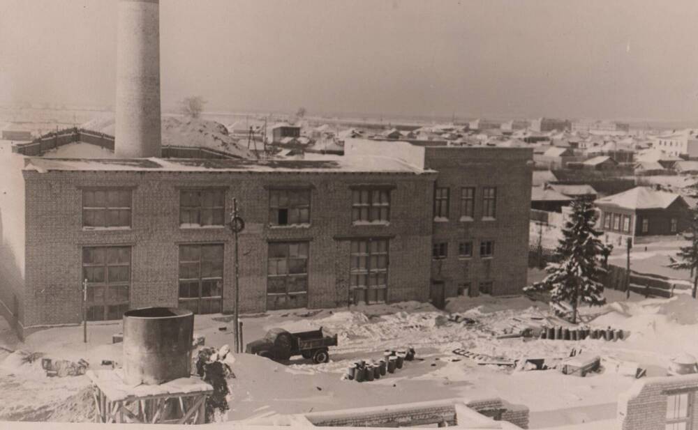 Фото Строительство завода Искож, 15.11.1959г.