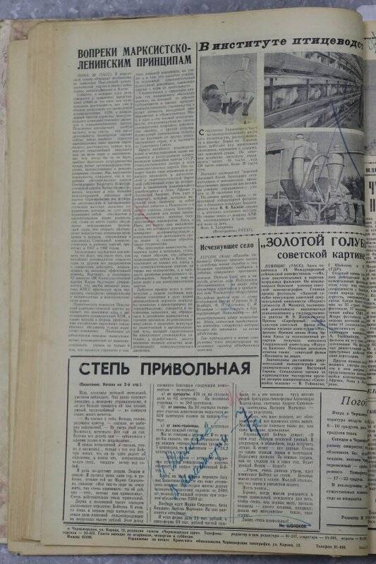 Газета «Черноморская заря» №139 от 22 ноября 1966 года.