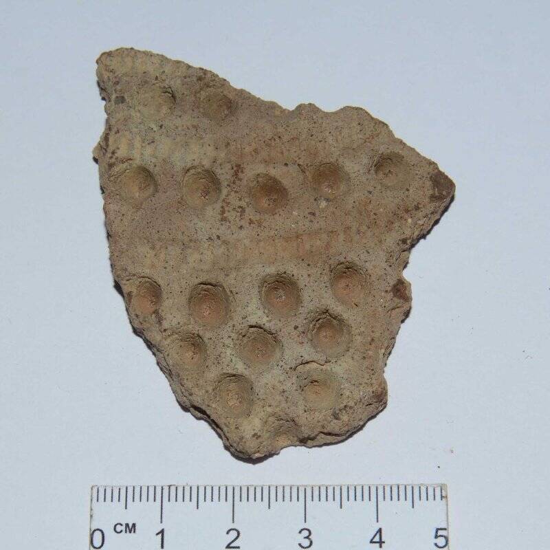Стенка (фрагмент) сосуда с ямочно-гребенчатым орнаментом