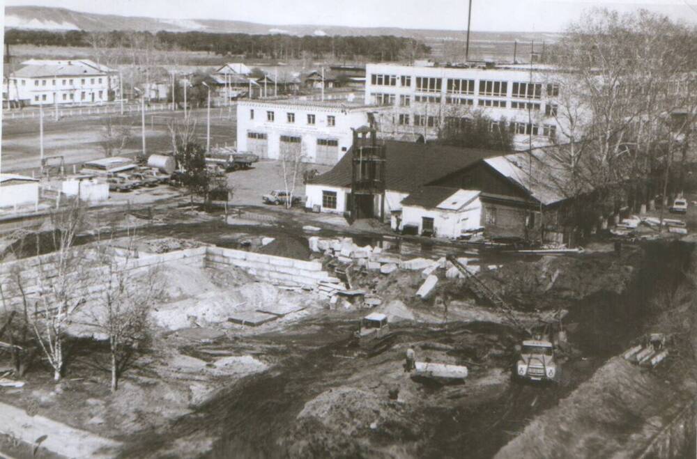 Фотография. Закладка фундамента под строительство пожарного депо. г. Белогорск.