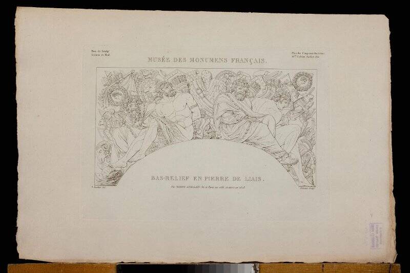 Bas-Relief et Pierre de Liais Monumens de sculpture anciens et modernes publies par Vauthier et Lacour... Гравюра