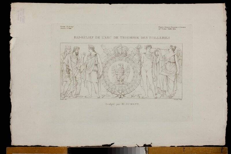 Bas-Relief de l'arc de Triomphe des Tuilleries Monumens de sculpture anciens et modernes publies par Vauthier et Lacour... Гравюра