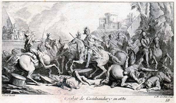 Битва при Кастельнодари в 1632 году. Книжная иллюстрация
