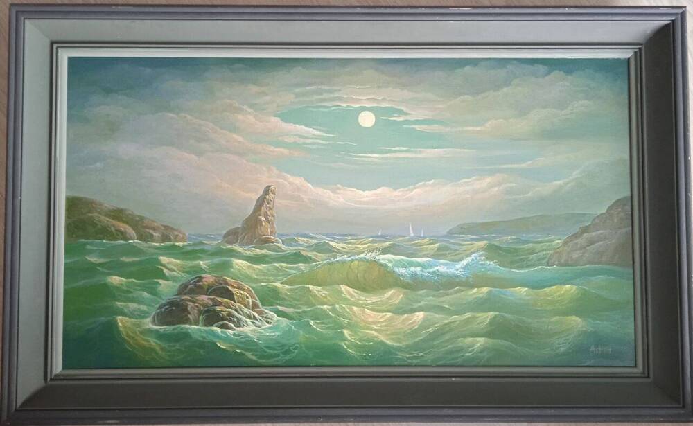 Картина «Море», художник Е. Агнин.