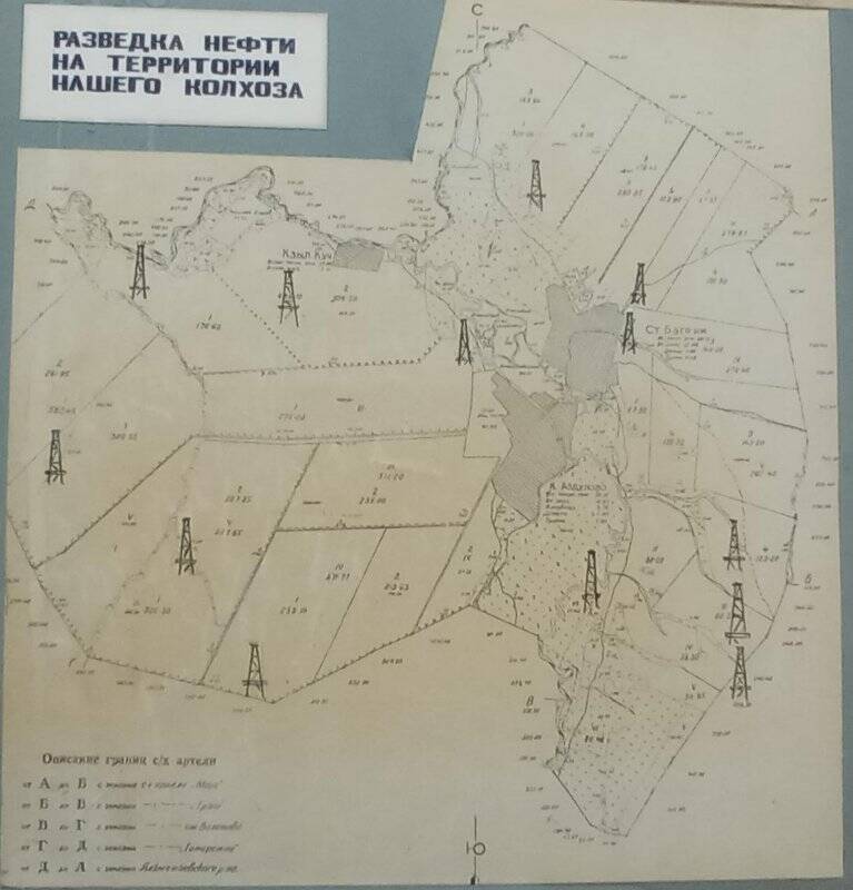 Карта «Разведка нефти на территории нашего колхоза»