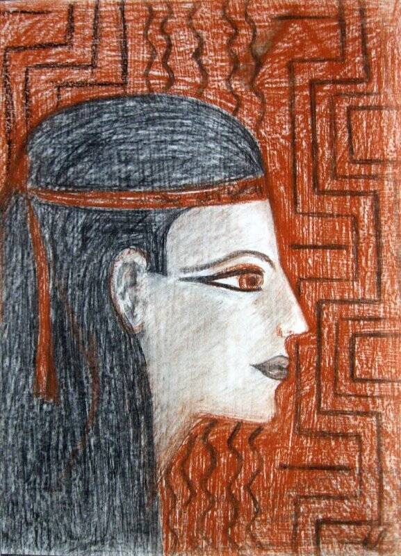 Египтянка. Детский рисунок