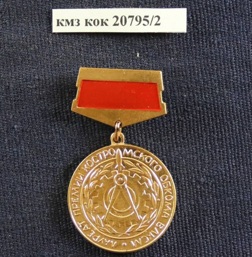 Медаль Лауреату премии Костромского Обкома ВЛКСМ