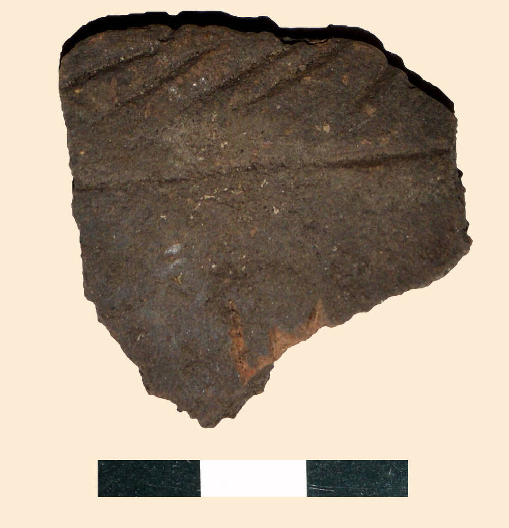 Сосуд, фрагмент стенки. Археологический памятник Люскус I