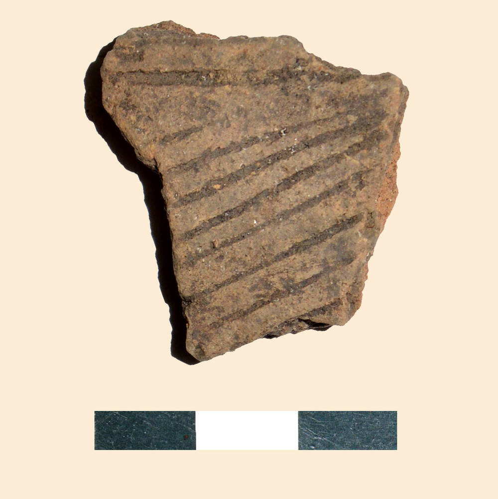 Сосуд, фрагмент стенки. Археологический памятник Люскус I