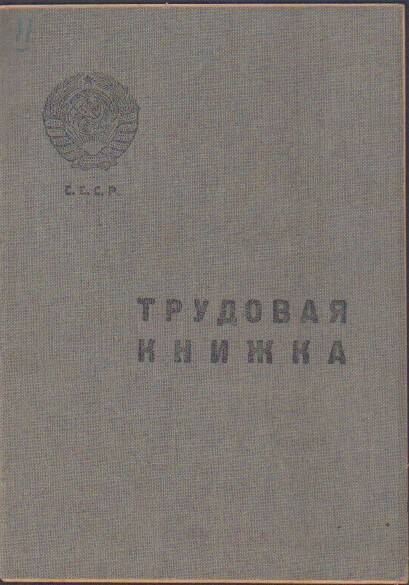 Трудовая книжка Доброхотовой Раисы Васильевны - преподавателя естествознания, 1939 г