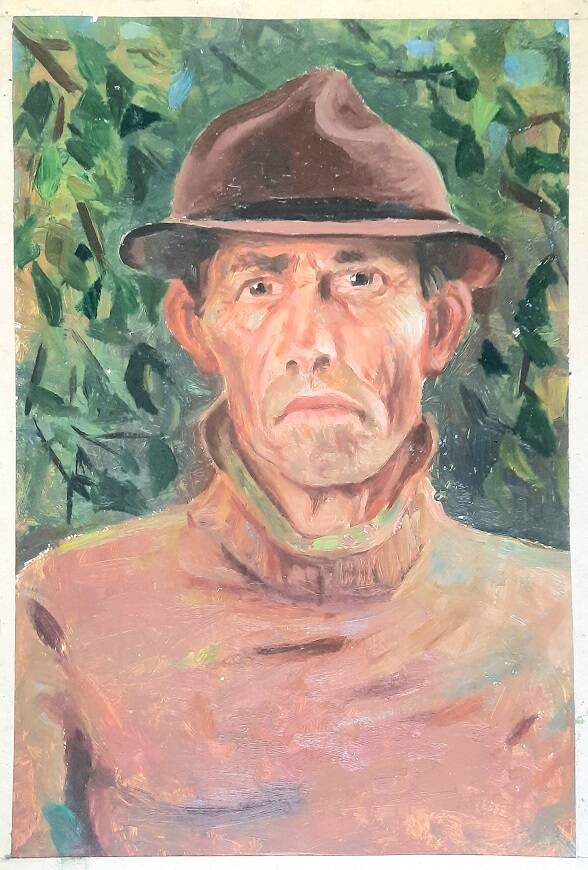 Рисунок – портрет неизвестного мужчины в шляпе
