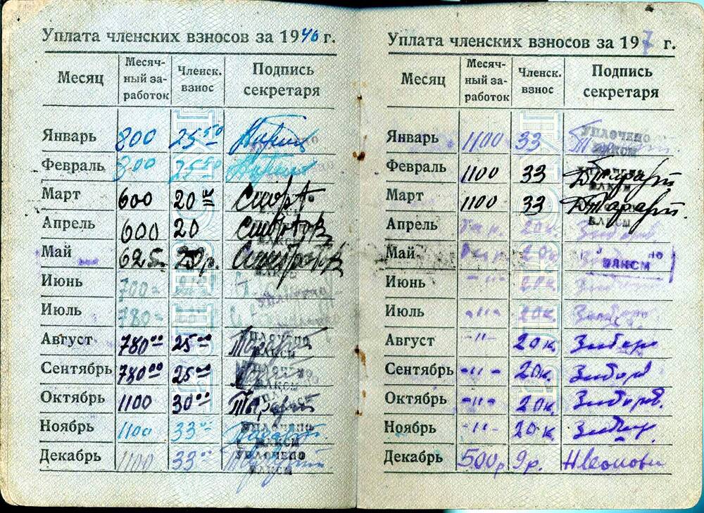 Билет комсомольский № 23803196 Леоновича Н.И.  Подлинник