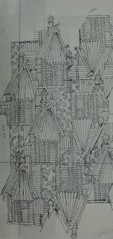 Калька с рисунком. «Деревянное зодчество»