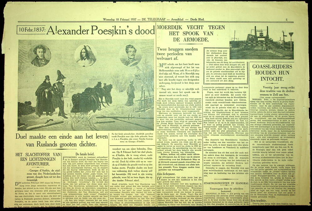 De Telegraaf : [Вечерняя газета] 9 февраля. 1937.