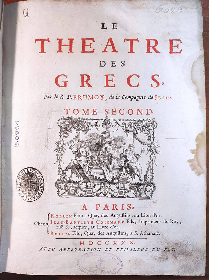 Le theatre des Grecs... T. 2 : T. 2 1730.