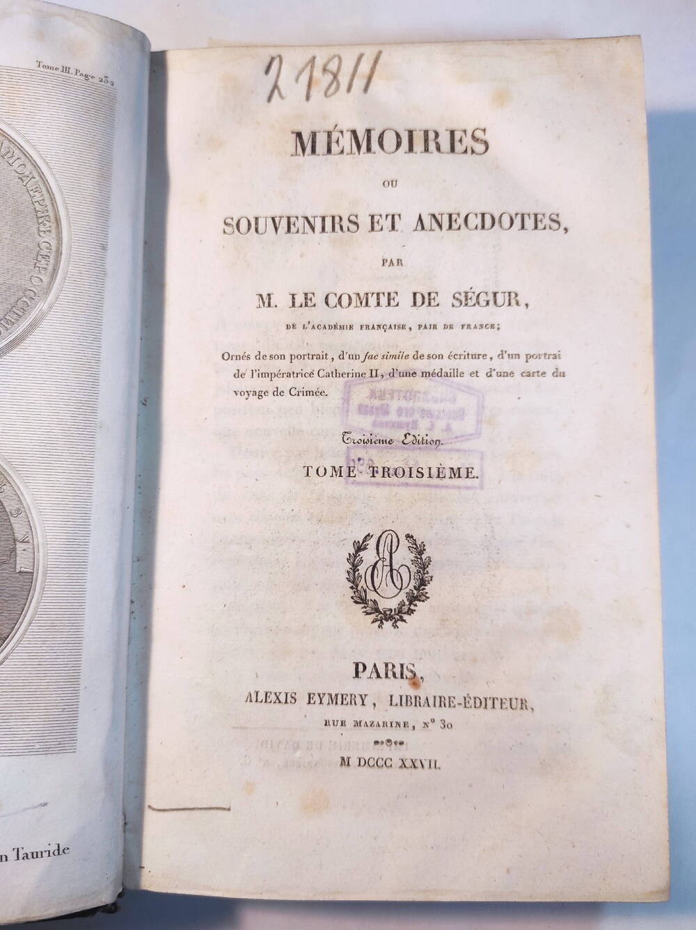 Memoires : ou Souvnirs et anecdotes T. 3 : T. 3 1827.