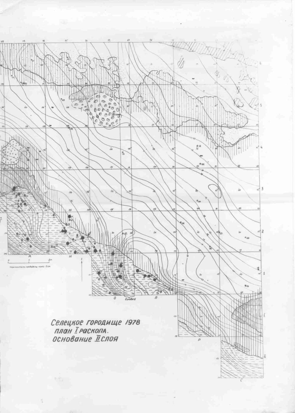 План раскопа Селецкого городища 1978г.