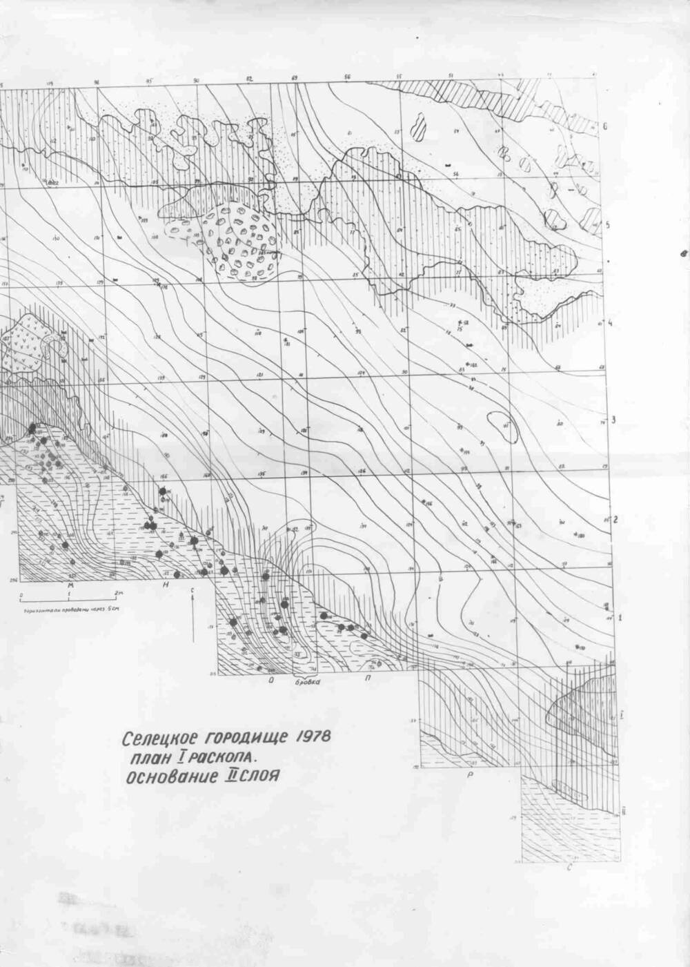 План раскопа Селецкого городища 1978г.