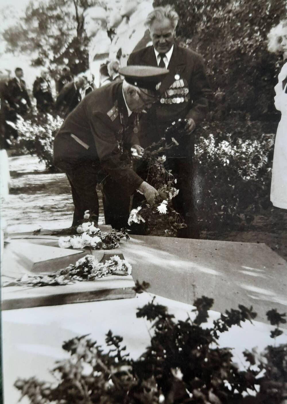 Фотография Абдрезакова Али Касимовича на встрече ветеранов в с. Марьевка 13.10.1988г.