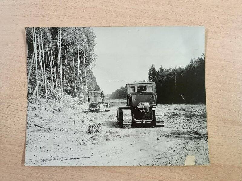 Строительство автодороги № 1, 1961 г. Фотография