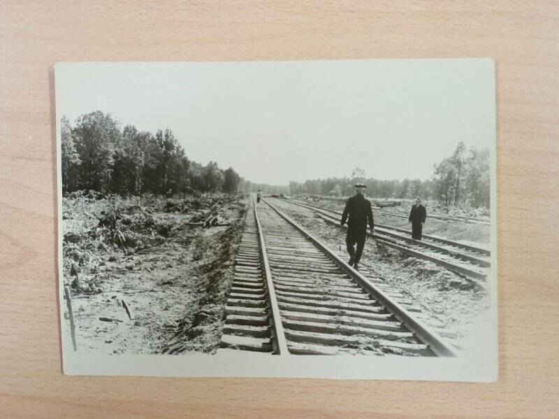 Железная дорога к п/о Нижнекамскнефтехим, 1962 г. Фотография