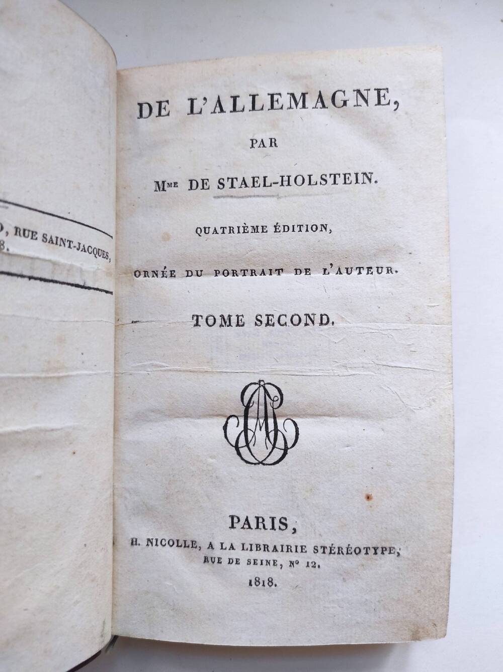 De l'allemagne, T. 2 : T. 2 1818.