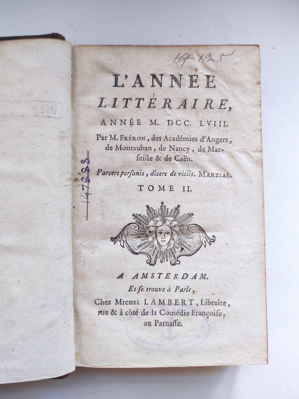 L'année littéraire, année M.DCC.LV T. 2 : T. 2 [17??].