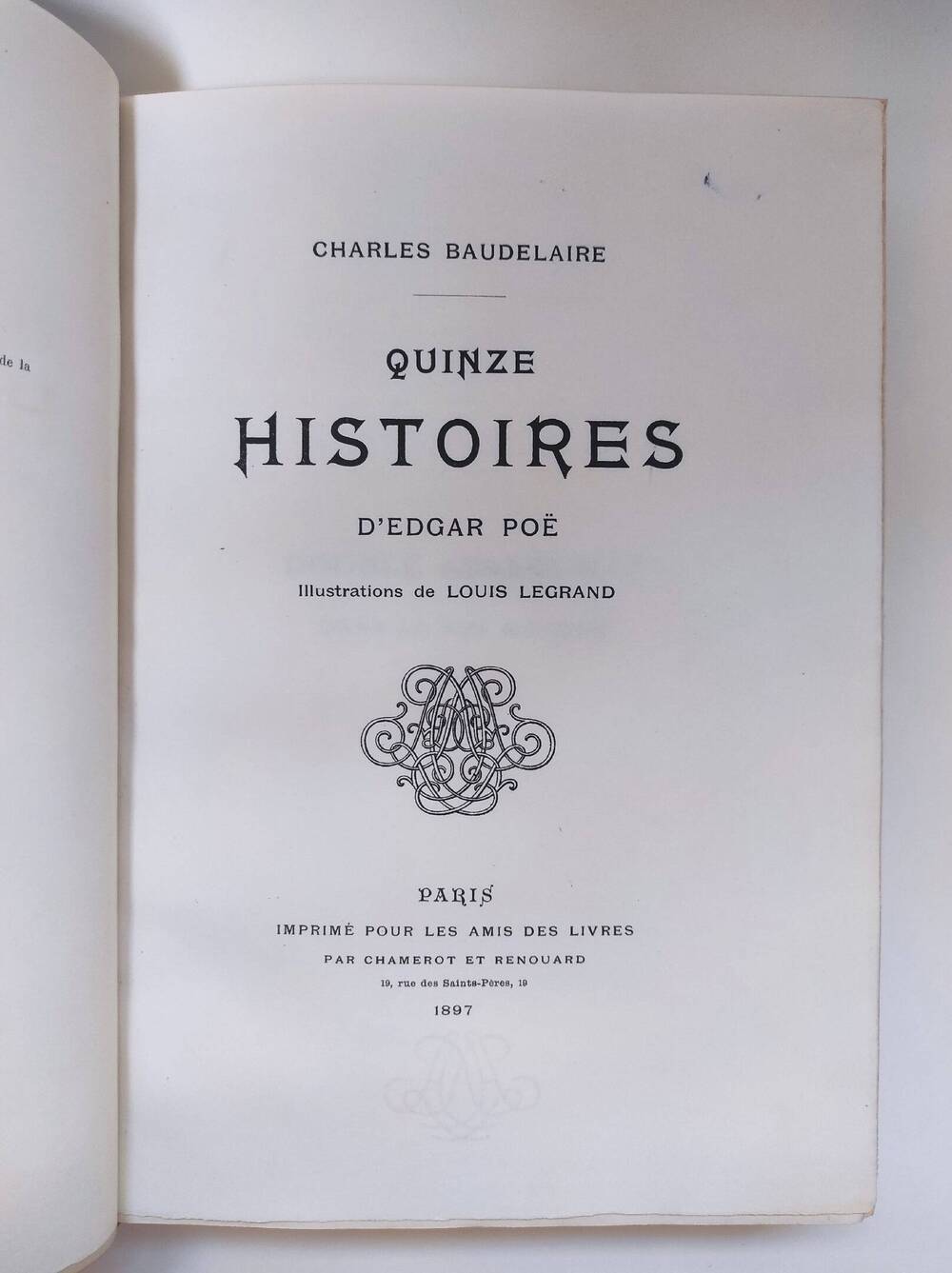 Quinze histoires Paris, 1897.