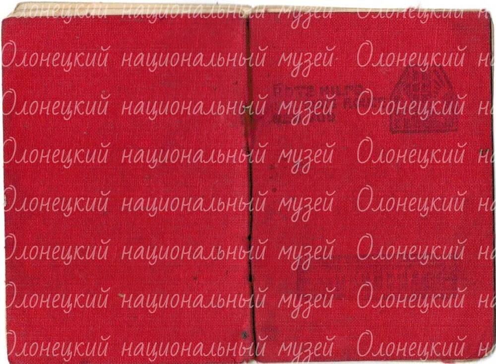 Билет, членский МОПРа, Богдановой О.П., 1924 г.