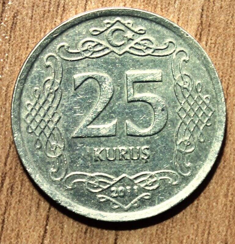 Монета 25 KURUS