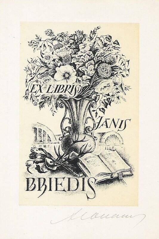 Экслибрис. EX LIBRIS JĀNIS BRIEDIS