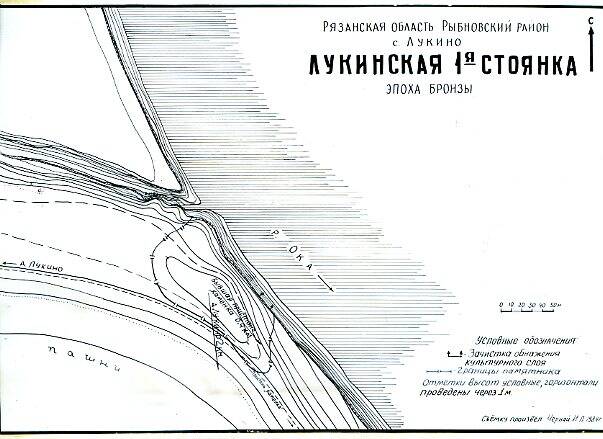 Археологические схемы, наклеенные на бумагу