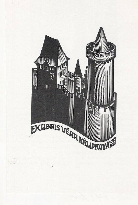 Экслибрис. Exlibris Věra Křupkovā