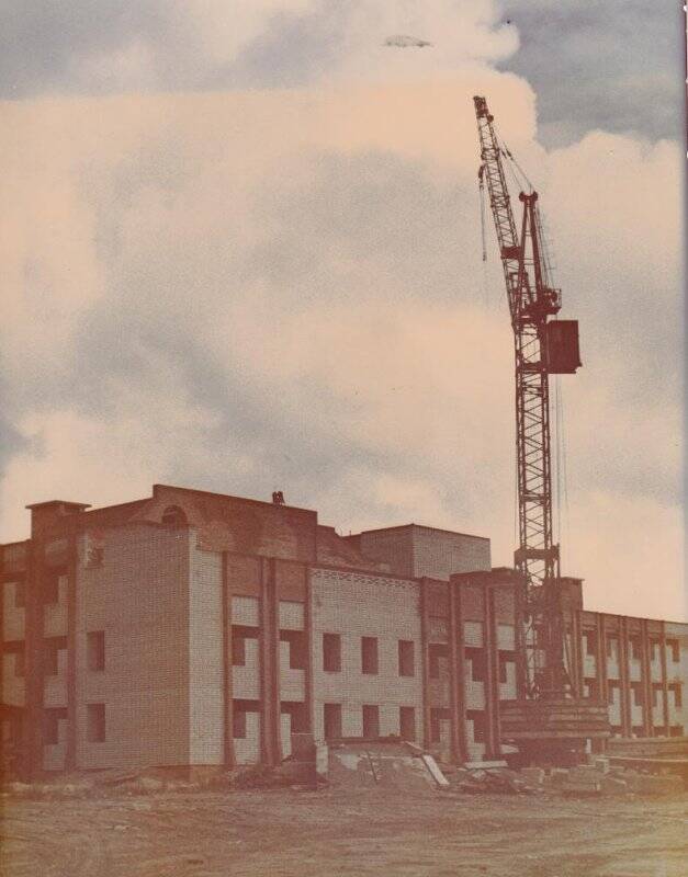 Фотография. Строительство  нового детского больничного отделения.