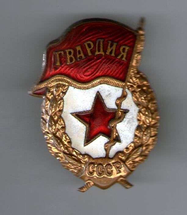 Знак Гвардия  участника Великой Отечественной войны В.А.Родионова.