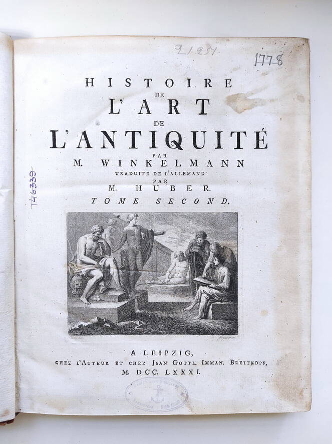 Histoire de l'art de l'antiquité T. 2 : T. 2 1781.